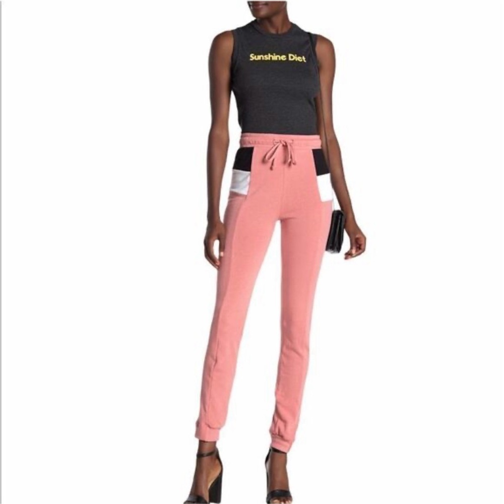 Wildfox Raina sport jogger in mull rose